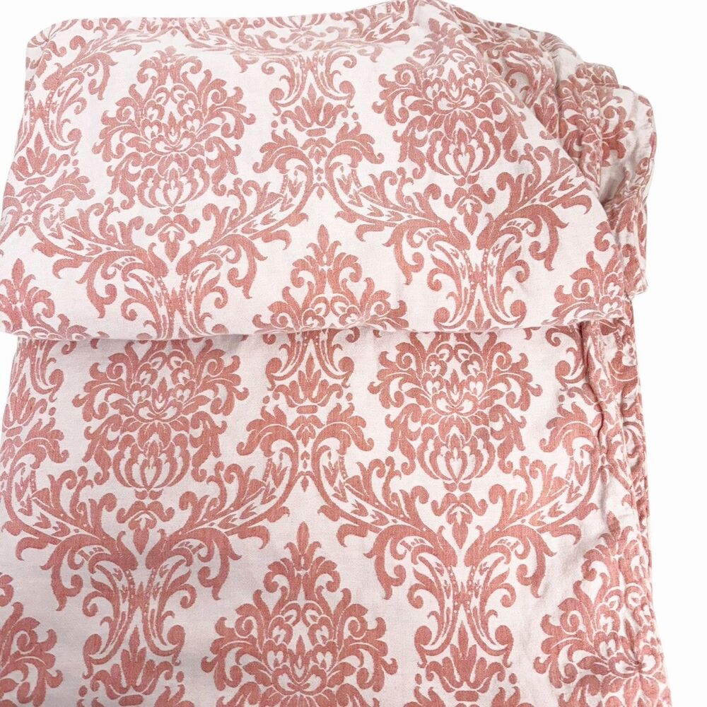 Williams Sonoma Brocade 55% Linen 45% Cotton Duvet Cover Twin Made In Portugal - Picture 6 of 12